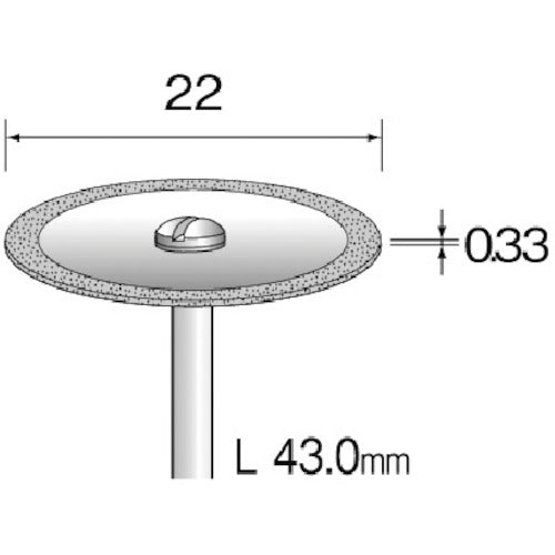 Minimo Electroplated Diamond Cutting Disc Φ22 #200 MC1223 1 piece