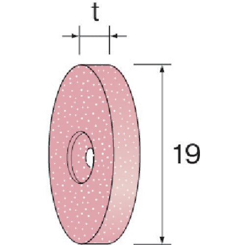 Minimo PA砥石ホイール #120 (10個入) 外径19mm 幅1.6mm NA1521 1 PK