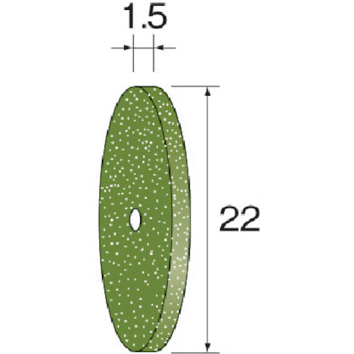 Minimo Abrasive Rubber Grindstone Wheel WA Soft #220 φ18X1.5 10pcs NA2612 1PK