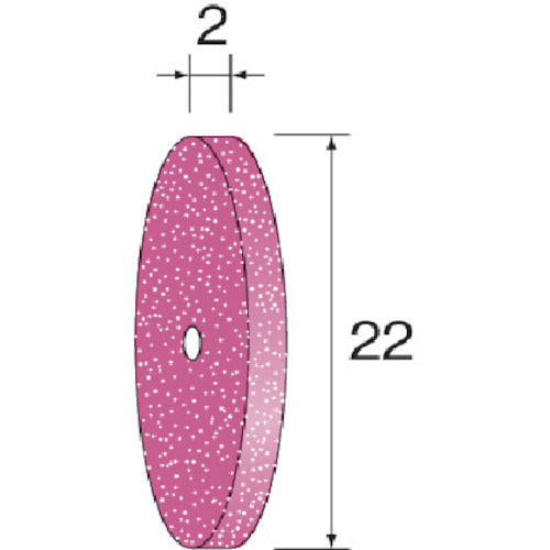 Minimo Abrasive Rubber Grindstone Wheel WA Hard #320 φ18 x 2 (10 pieces) NA2712 1 PK