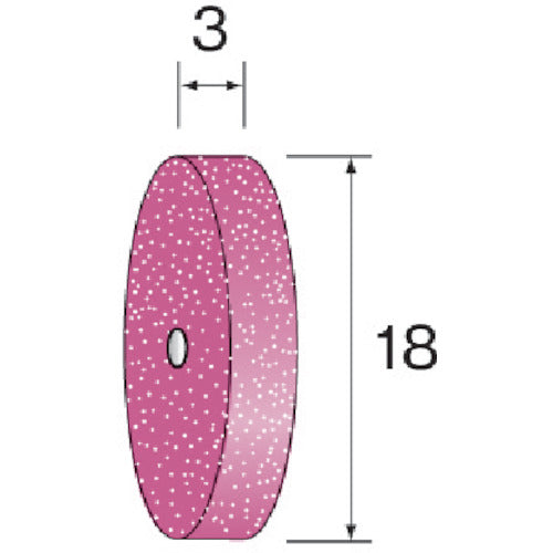 Minimo Abrasive Rubber Grindstone Wheel WA Hard #220 φ22 x 3 (10 pieces) NA2721 1 PK