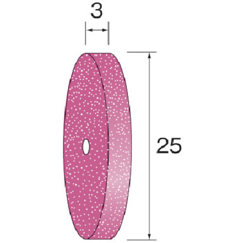 Minimo Abrasive Rubber Grindstone Wheel WA Hard #600 φ25 x 3 (10 pieces) NA2743 1 PK