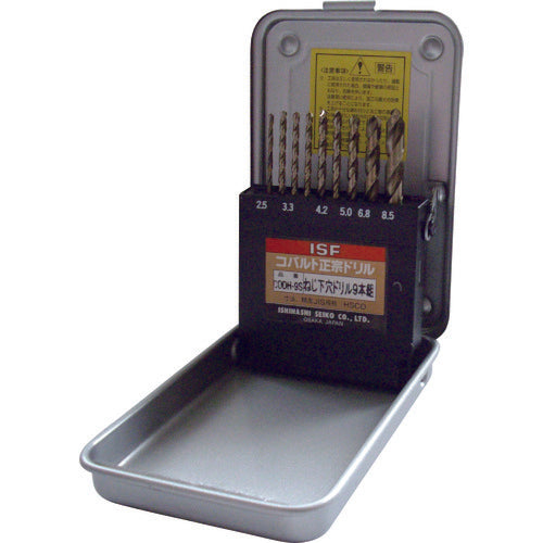ISF コバルト正宗ドリル ネジ下穴 9本組セット(スチールケース入り) CODH-9S 1 S