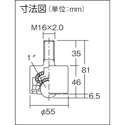 ISB 下向用ボールキャスター イグチベアー IK−25N スチール製 IK-25N 1 個