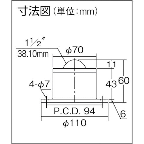 FREEBEAR ボールキャスター フリーベア 切削加工品上向き用 スチ−ル製 C−12H C-12H 1 個