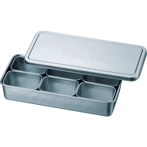 SUGICO 18-8 Food Sample Container with Date and Rice Field Pattern, 6 Pieces, 327 x 148 x 63, KS-801, 1 Piece