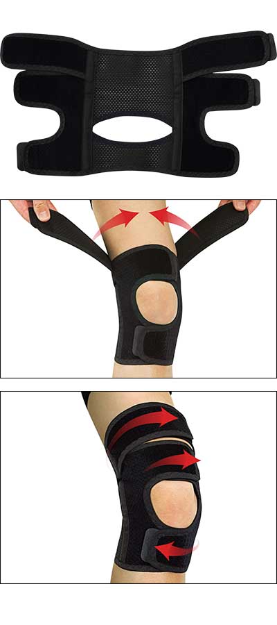 나카야마식 무릎용 관절 서포터 1장입 / L-LL 블랙 1개
