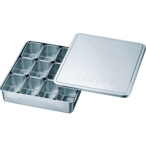 SUGICO 18-8 Food Sample Container with Date and Rice Field Pattern, 12 pcs, 327 x 286 x 63, KS-001, 1 pc