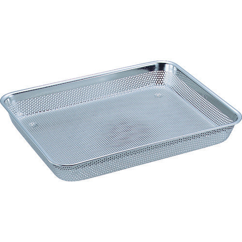 SUGICO 18-8 Stainless Steel Mesh Shallow Square Tray 8 Pieces 294 x 409 x 40 SM-903 1 Piece
