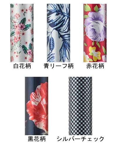 Kaien-tai Smile Stick, Retractable Type, Slim / CX-07028, Red Flower Pattern, 1 Stick