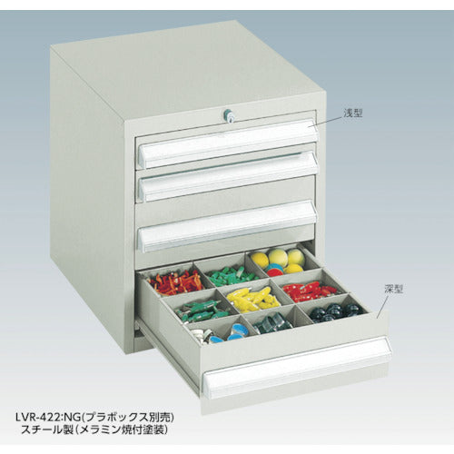 TRUSCO LVR型キャビネット 392X412XH420 引出3段 緑 LVR-424 1 台