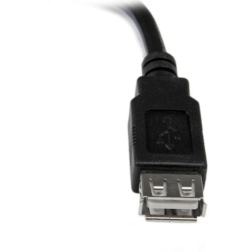 StarTech USB 케이블/A-A/15cm/USB 2.0/480Mbps/연장용/수컷 암컷/BK USBEXTAA6IN 1봉