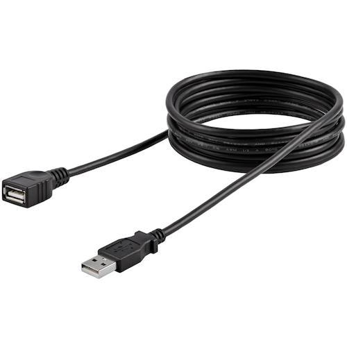 StarTech USB 케이블/A-A/1.8m/USB 2.0/480Mbps/연장용/수컷 메스/BK USBEXTAA6BK 1봉