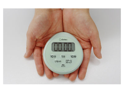 Waterproof timer with clock / T-611GN Green 1 pc