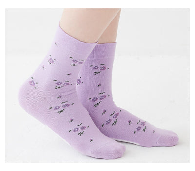 Socks with loose elastic so you can write your name on them Women's / 049961700 Lavender 1 pc