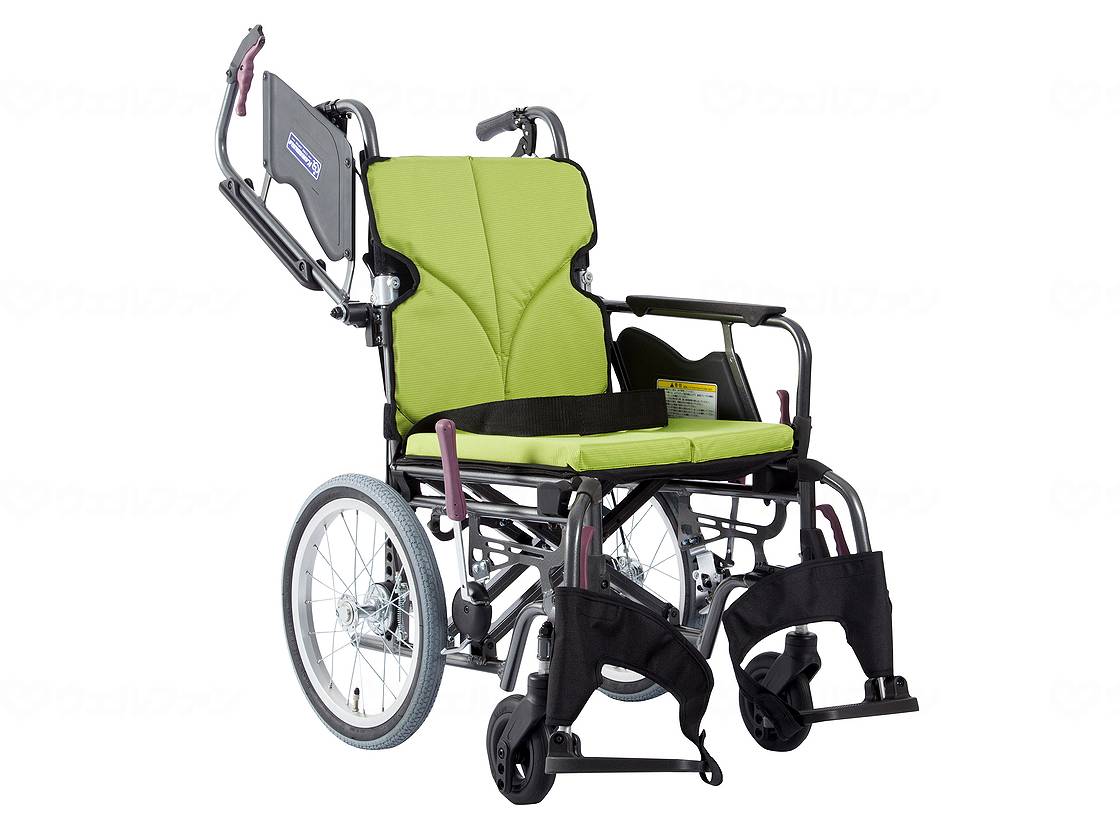 カワムラサイクルモダンBstyle 介助用 16インチ中・高床 若葉色(No.85) 座幅38-前座43cm