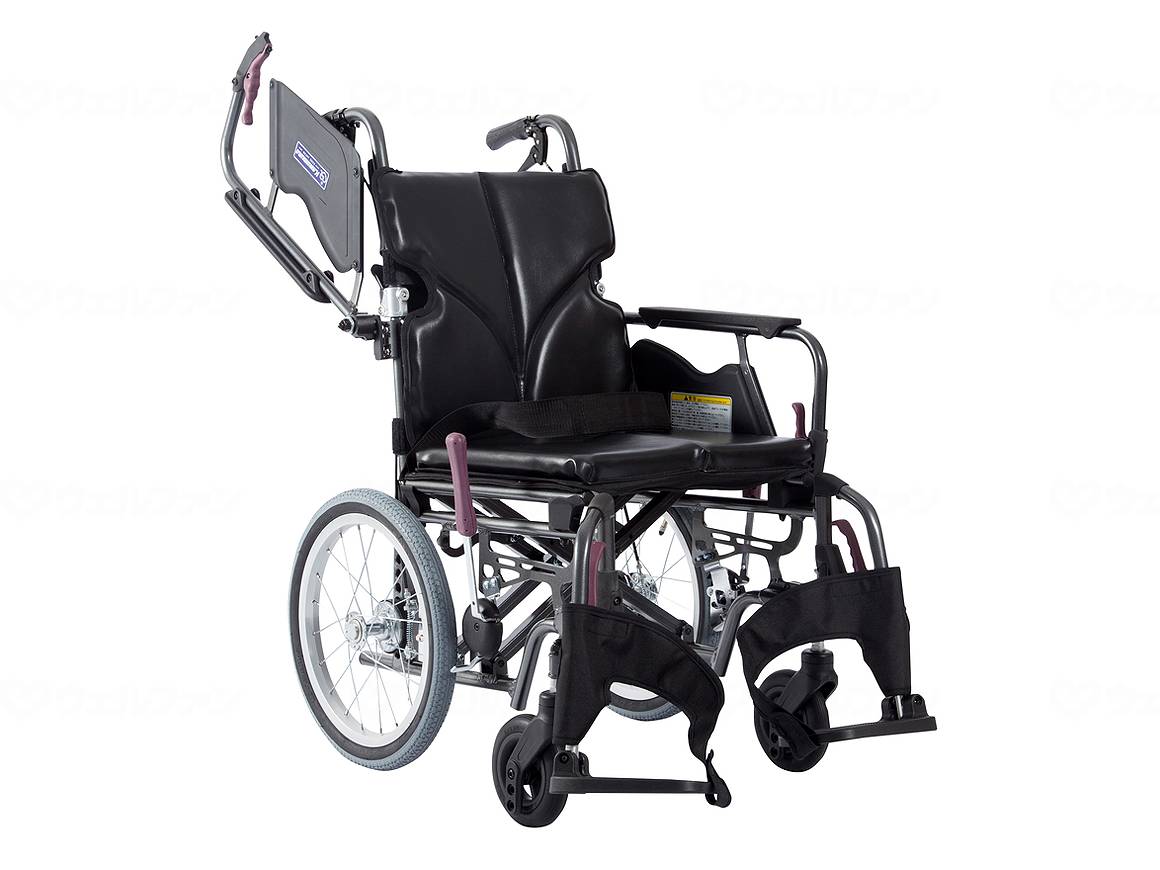 カワムラサイクルモダンBstyle 介助用 16インチ中・高床 エコブラック(No.88) 座幅38-前座43cm