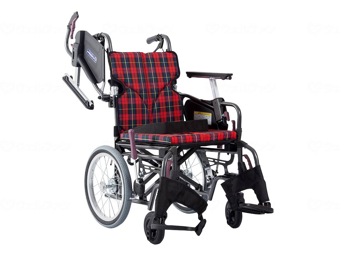 Kawamura Cycle Modern Cstyle Assistance 16 inch Medium/High Floor Red Check (A10) Seat Width 38cm - Front Seat 43cm