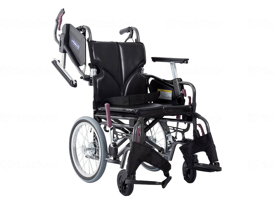 カワムラサイクルモダンCstyle 介助用 16インチ中・高床 エコブラック(No.88) 座幅38-前座43cm
