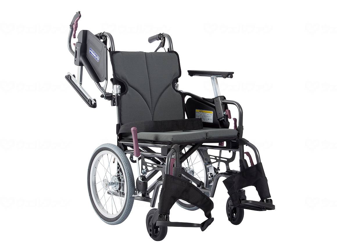 カワムラサイクルモダンCstyle 介助用 16インチ中・高床 チャコールグレー(NO.82) 座幅38-前座43cm