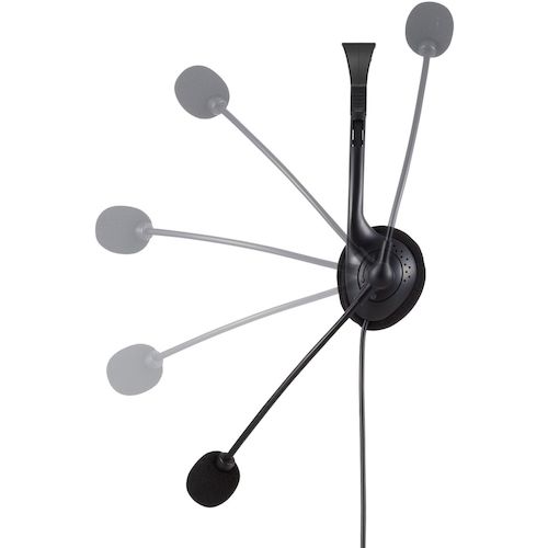 ELECOM 유선 헤드셋 편귀 오버헤드 소형 USB-A 1.8m 블랙 HS-HP01MUBK 1개