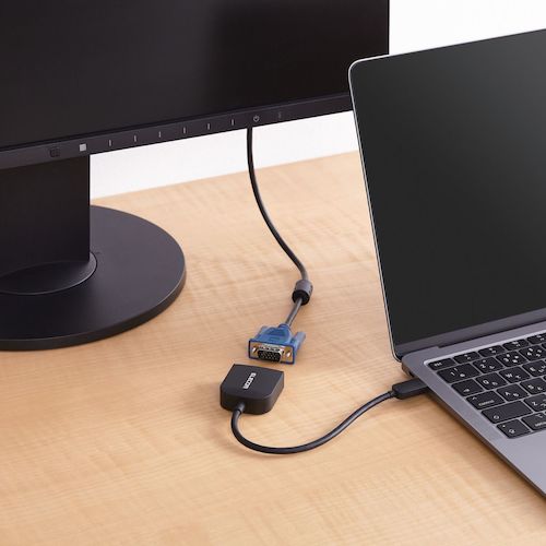 ELECOM Type-C Video Conversion Adapter Type-C-VGA Black AD-CVGABK3 1 piece