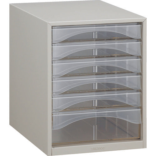 TRUSCO レターケース A4型・浅型深型コンビタイプ 6段 A4-SW6P 1 台