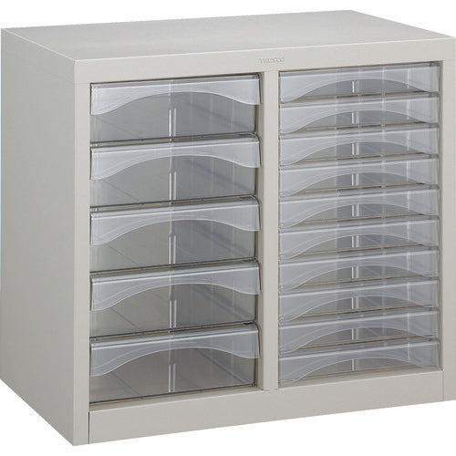 TRUSCO Letter Case A4 Type, 2-row Type, 10 Shallow, 5 Deep, A4-C210, 1 Unit