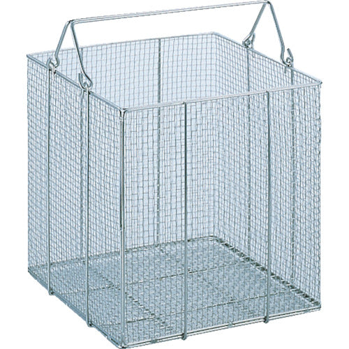 Sanwa Stainless Steel Square Cleaning Basket Large SK-30 1 pc