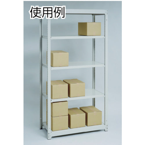 TRUSCO Steel Rack M1.5 Type Light-Medium Duty Shelf 1760 x 595 x H1800 5-Tier Single Unit Neo Gray M1.5-6665 1 S