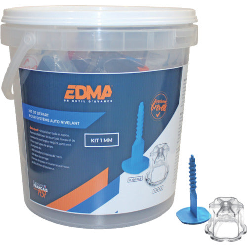EDMA 타일 스페이서 에드마 레벨 스크류 폭 1mm 스타트 키트 282055 1 S