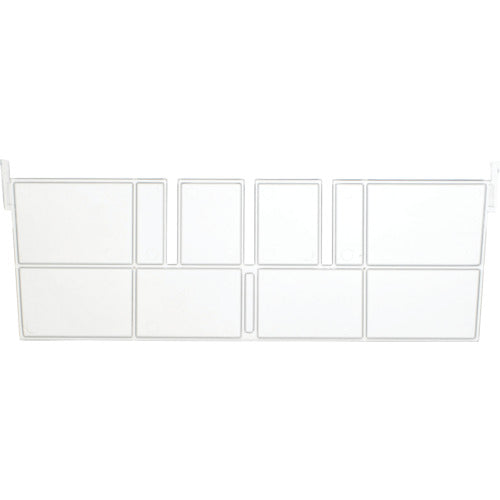 TRUSCO Partition Plate, Short Side F-1, Transparent, F-8STM, 1 Piece