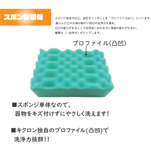 Kikuron Color Sponge 10P Green Y-02 1 PK