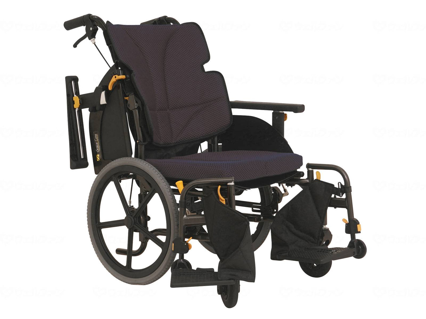 松永製作所グレイスコア・ミニモ 介助(低床) GRC-60B M-13(ブラック) 座幅40-前座35cm