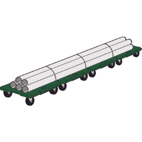 TRUSCO 멀티 캐리 연결 군 680X390 고무 바퀴 MP-6839G-100 1 대