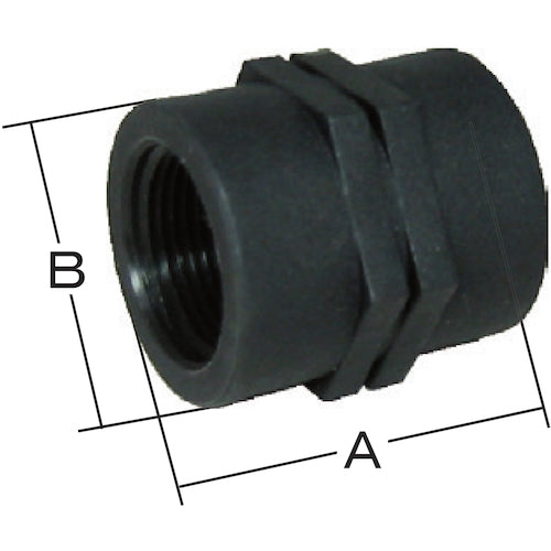 IWA Plastic (PP) <Different Diameter> Hexagonal Socket 49SKT5040P 1 pc