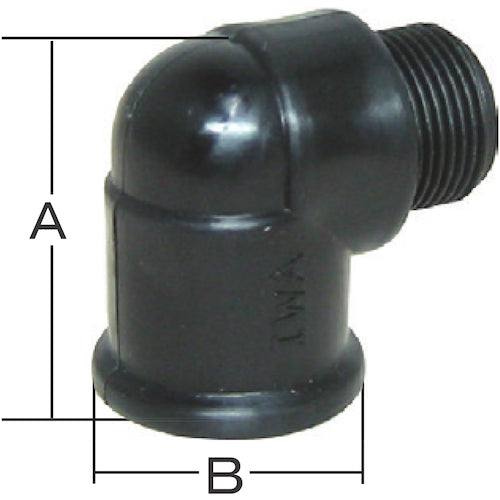 IWA Plastic (PP) Street Elbow 49STL15P 1 pc