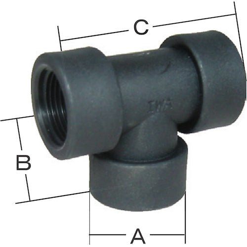 IWA 樹脂(PP)製 チーズコネクタ 49TEE40P 1 個