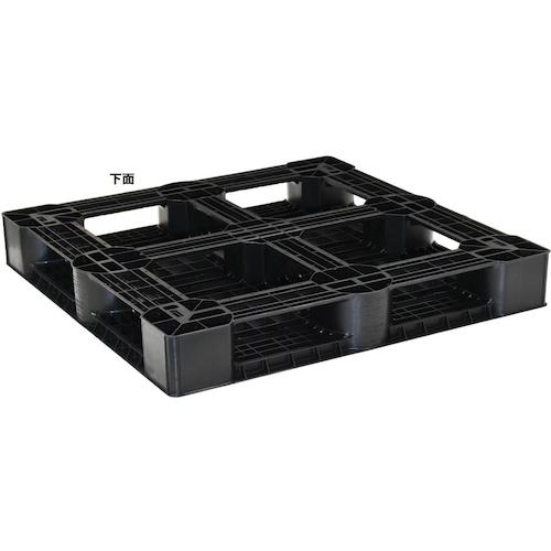 TRUSCO α resin pallet, 4 sides on one side, 1100X1100, black SLA-1111V, 1 piece