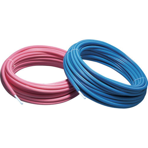 Maezawa Supply Industry Cross-linked polyethylene pipe with thermal insulation, thermal insulation material 5mm, pink, 13A x 50m, MXPECP-1305-50Q, 1 unit