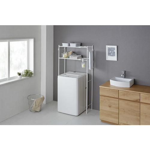 平安伸銅工業 洗濯機ラック タオル掛け付き マットホワイト HSR-1WH 1 台