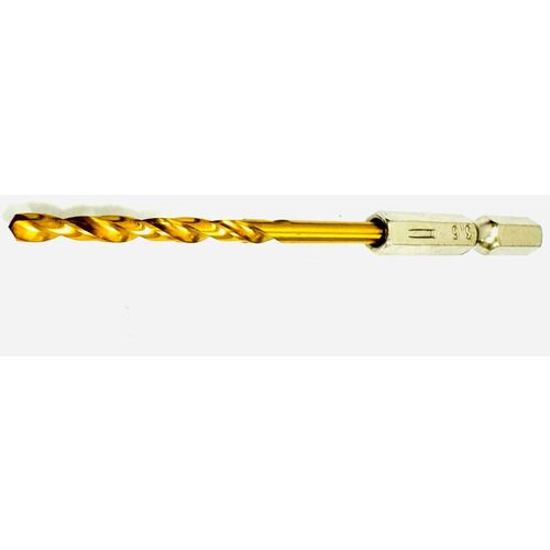 KI Drill Hexagonal Shaft Titanium Coated Drill Set 10 Pieces KTL-010 1 S