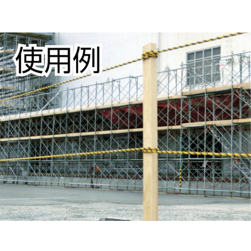 TRUSCO 標識ロープ 3つ打 線径7.5mmX長さ100m R-9100T 1 巻