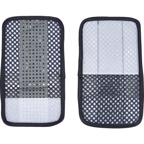 TRUSCO メッシュ安全ベスト ウエスト延長パッド 紺*シルバー TMVE-BS 1 枚