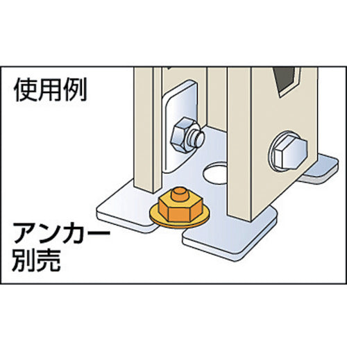 TRUSCCO 스틸 랙 M3・M5 선반용 바닥 고정용 베이스 플레이트 2개입 MMBP-2 1 S