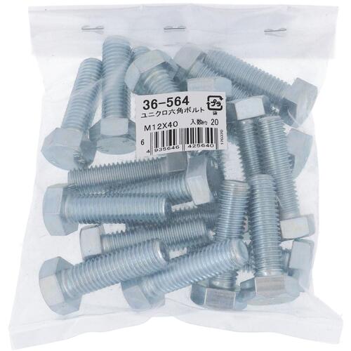 OHSATO Unicro Hexagonal Bolt M12X40 (20) 36564 1 piece