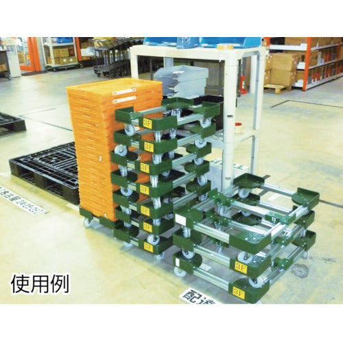 TRUSCO 伸縮式コンテナ台車 内寸500−600X600−700 スチール製 FCD-5060 1 台