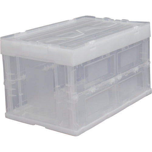 IRIS 556998 하드 접이식 컨테이너 뚜껑 일체형 HDOH-50L 클리어 HDOH-50L-CL 1개