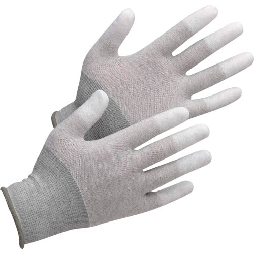 Midori Anzen Static Dissipative Gloves (Coated Fingertips) SPU-131CN L 10 Pairs SPU131CN-L 1 Bag