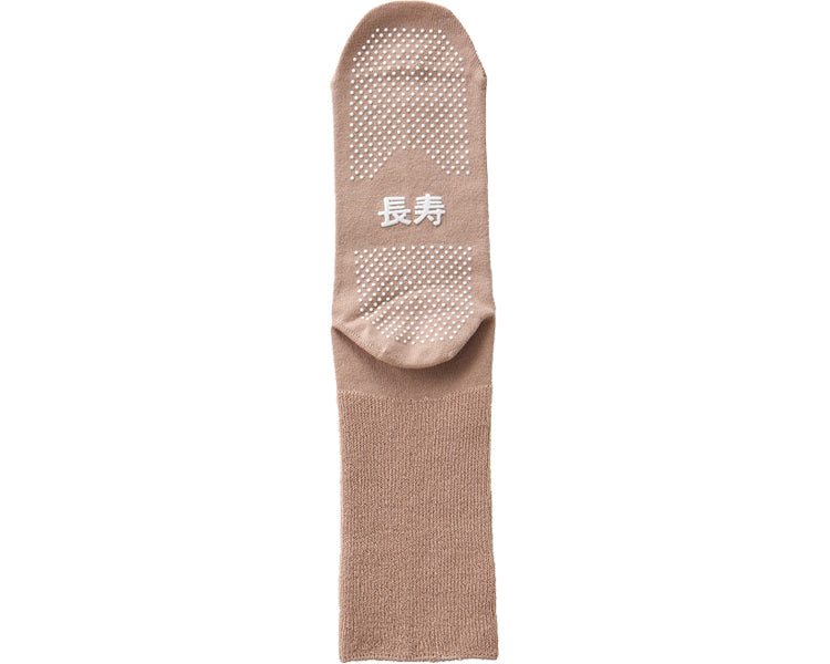 Women's comfortable, long-lasting, non-slip calf socks for spring and summer (cotton blend) / TJ395 Light beige 1 pair